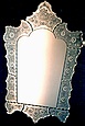 Click to see enlarged image of Venetian glass mirror. Made of Czech glass in Bohemian glassmaking tradititon.