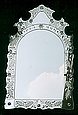 Click to see enlarged image of Venetian glass mirror. Made of Czech glass in Bohemian glassmaking tradititon.