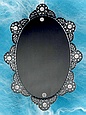 Click to see enlarged image of Venetian glass mirror. Made of Czech glass in Bohemian glassmaking tradititon.