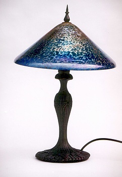 Depression Art Glass Lamp.